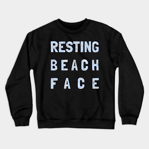 Resting Beach Face Crewneck Sweatshirt by ArtShare